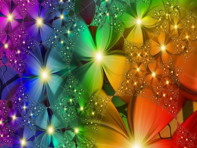 colorful fractal flower patterns