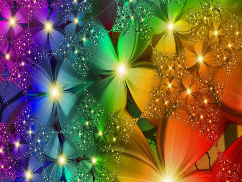 colorful fractal flower patterns