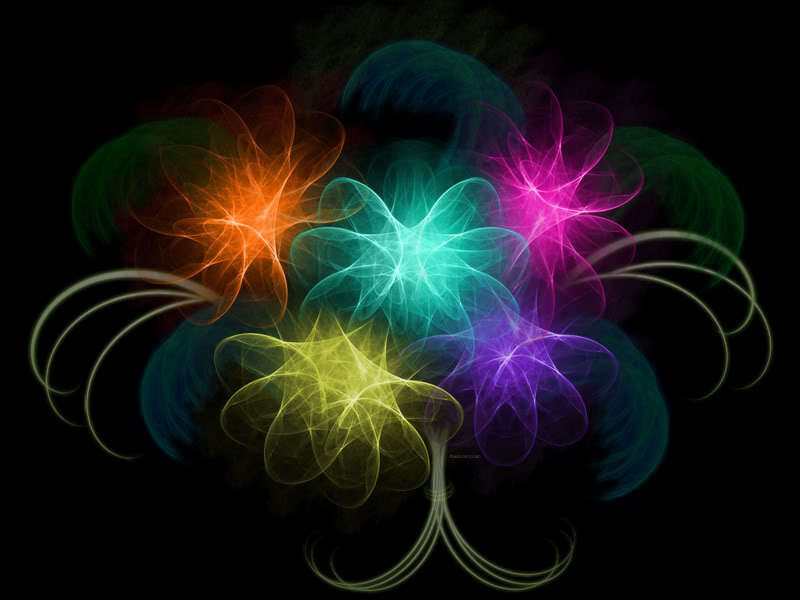 Colorful Fractal Flowers — Orange