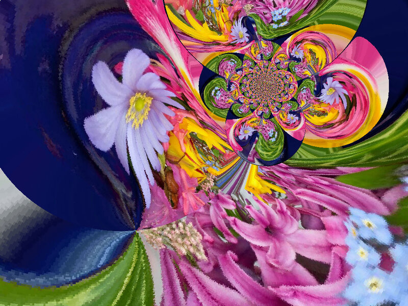 Colorful Fractal Flowers — Pink, Vibrant