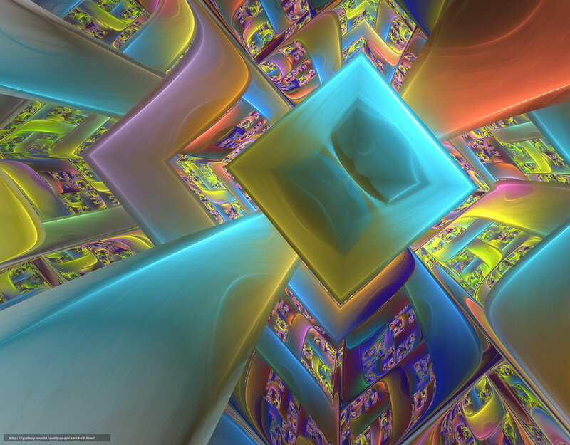 Colorful fractal geometric pattern