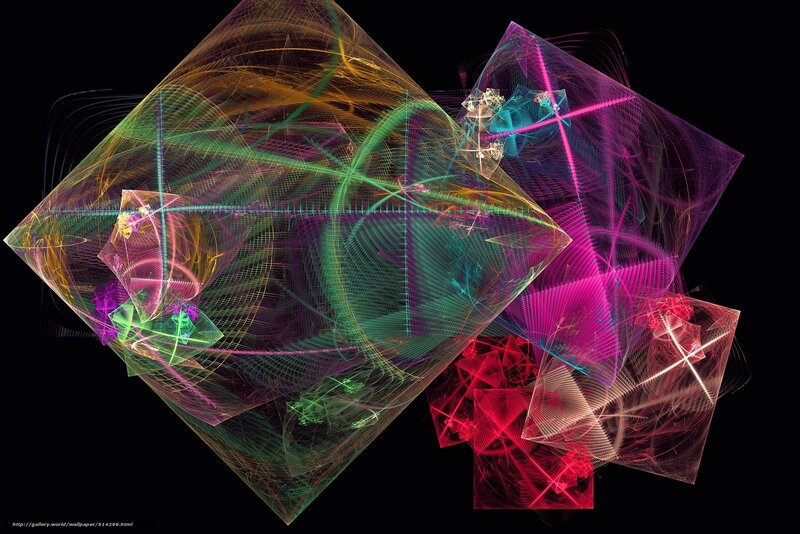 Colorful fractal geometric shapes