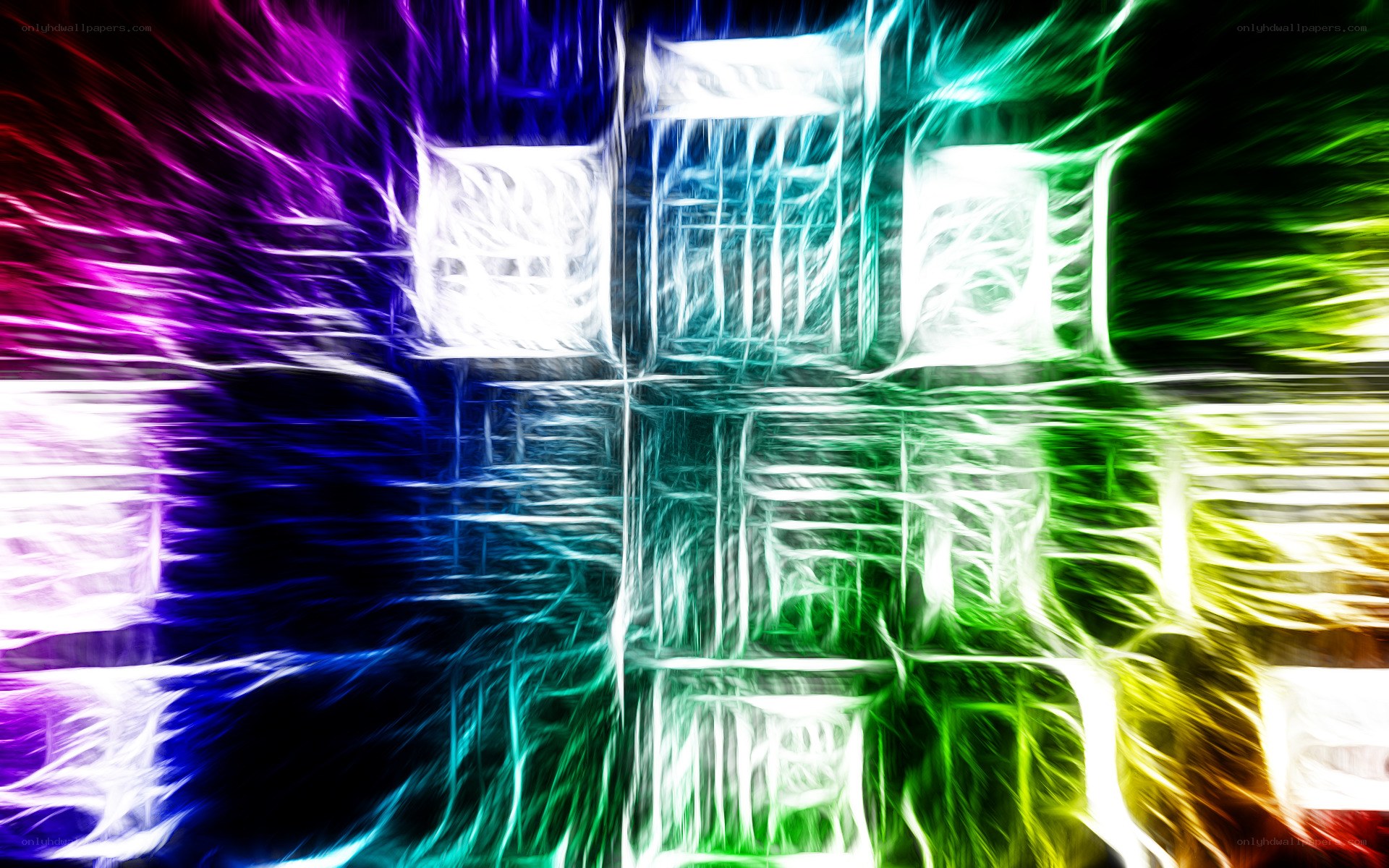 colorful fractal grid pattern