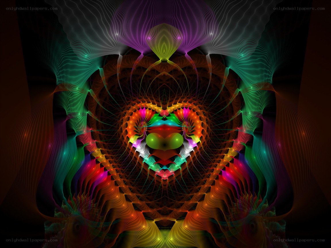 Colorful fractal heart design