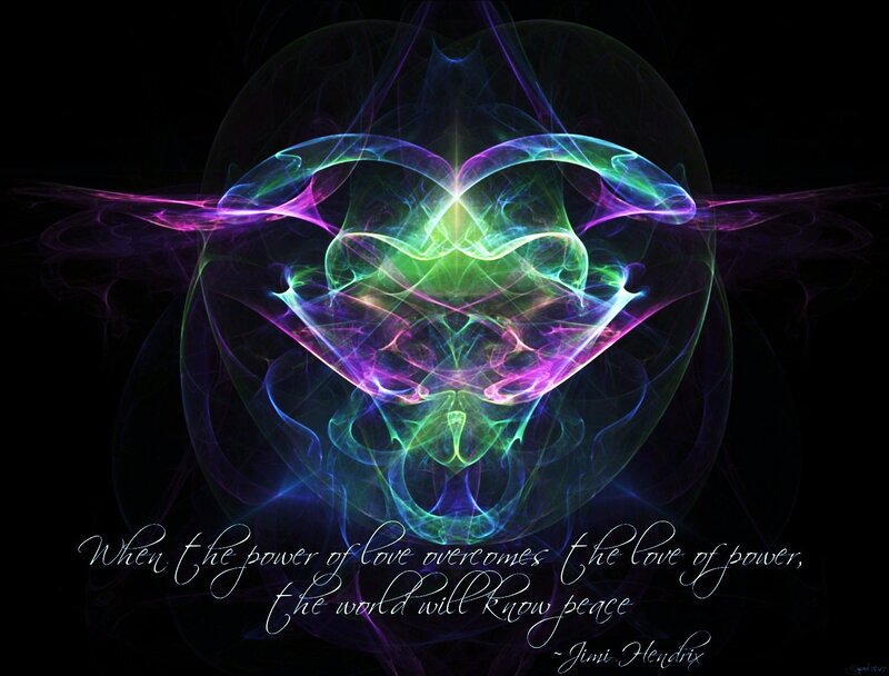 Colorful Fractal Heart — Purple