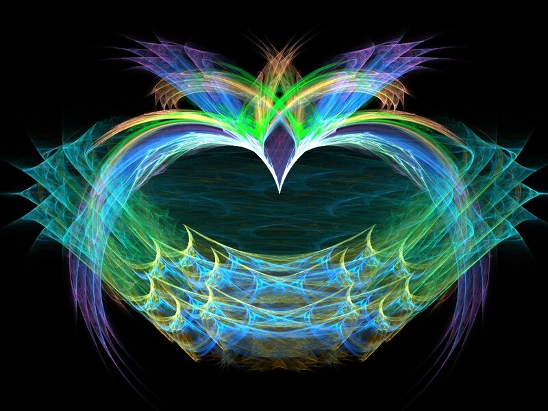 Colorful fractal heart