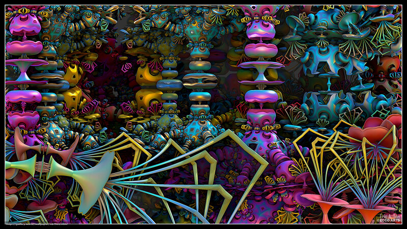 Colorful fractal landscape