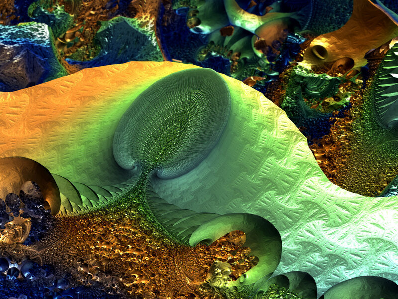 Colorful Fractal Landscape — Green