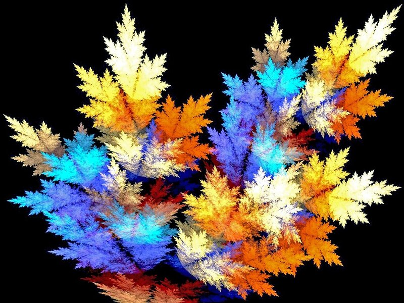 Colorful Fractal Leaves