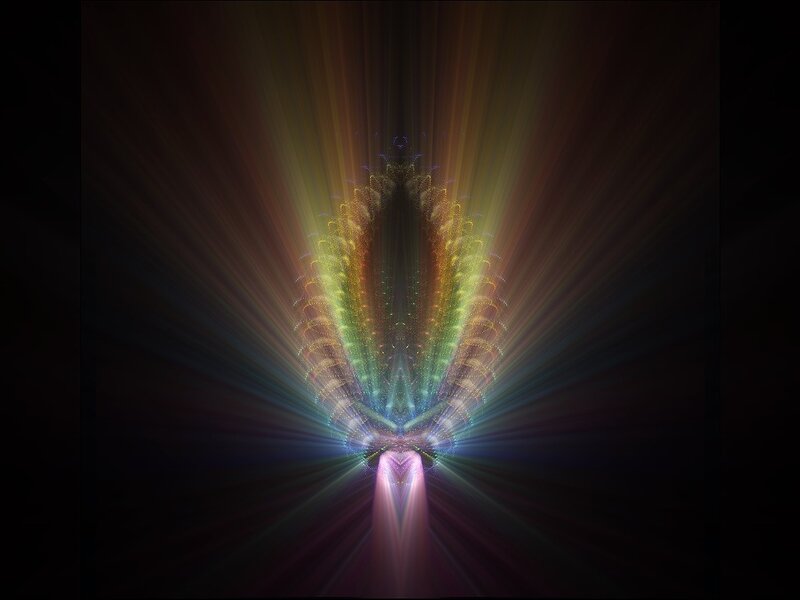 colorful fractal light burst