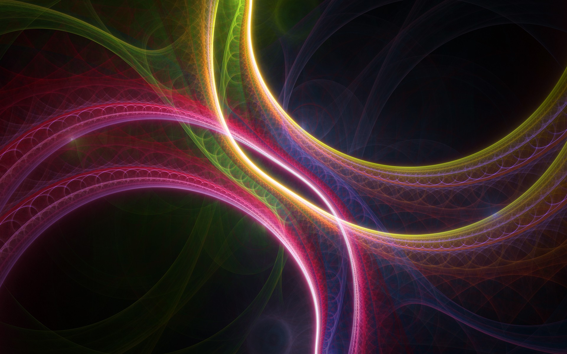 Colorful fractal light patterns