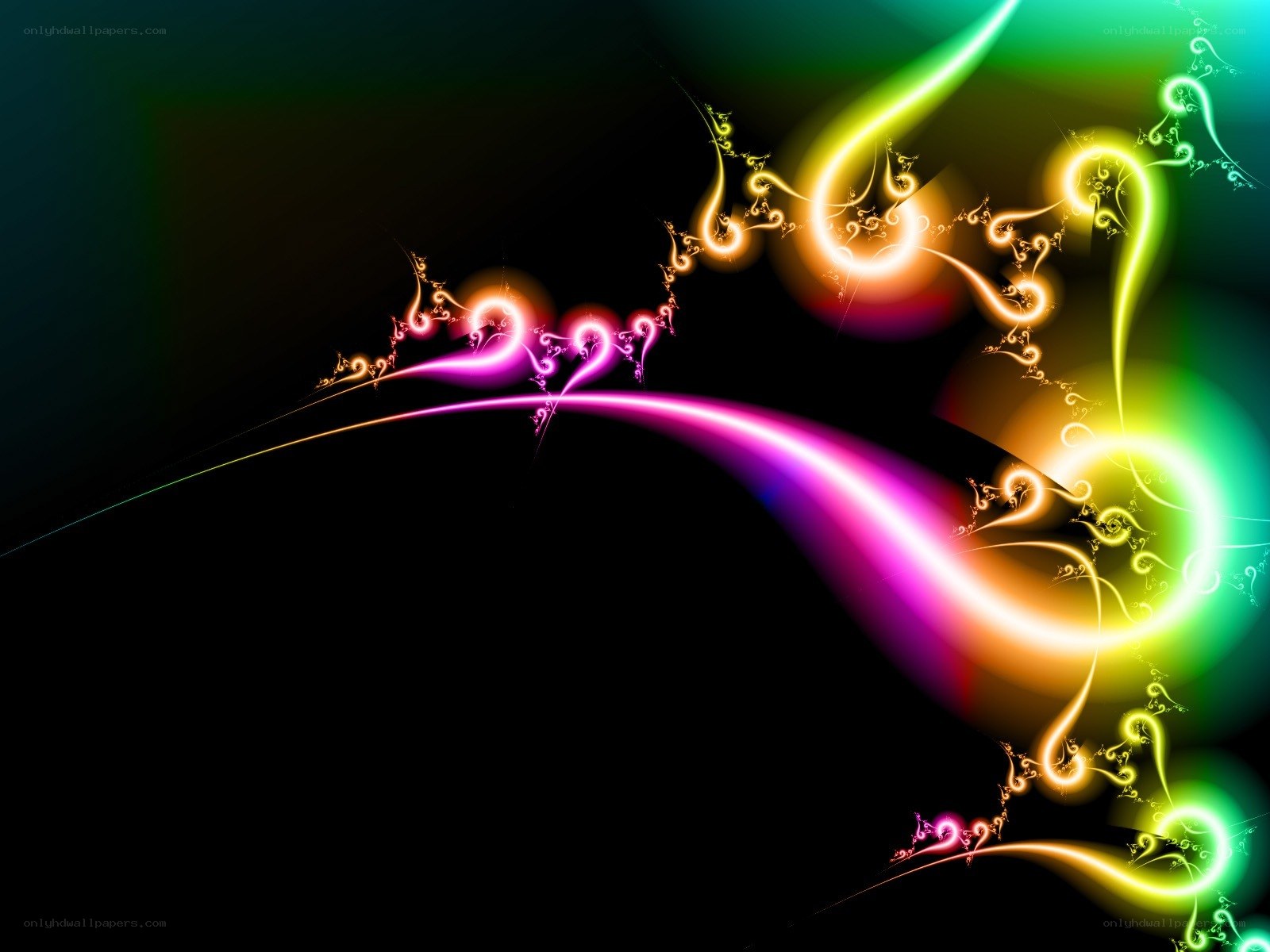 Colorful fractal light patterns
