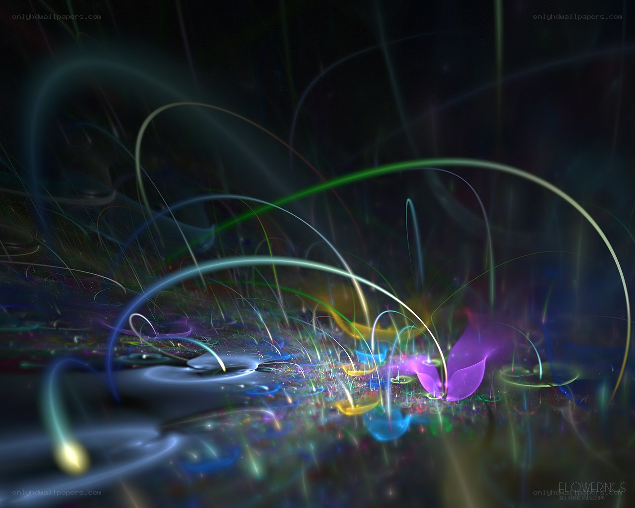 Colorful fractal light patterns
