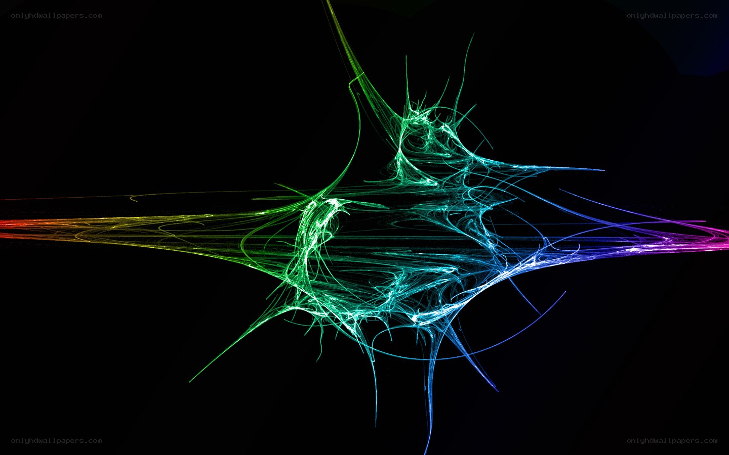 Colorful fractal light patterns