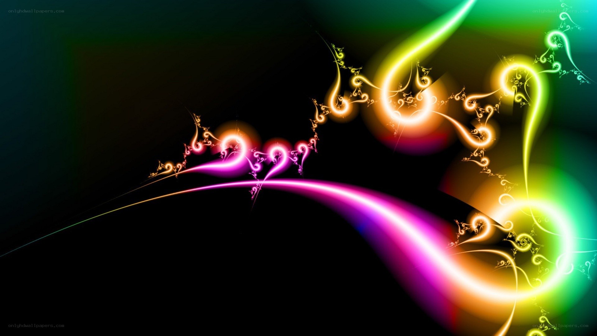 Colorful fractal light patterns