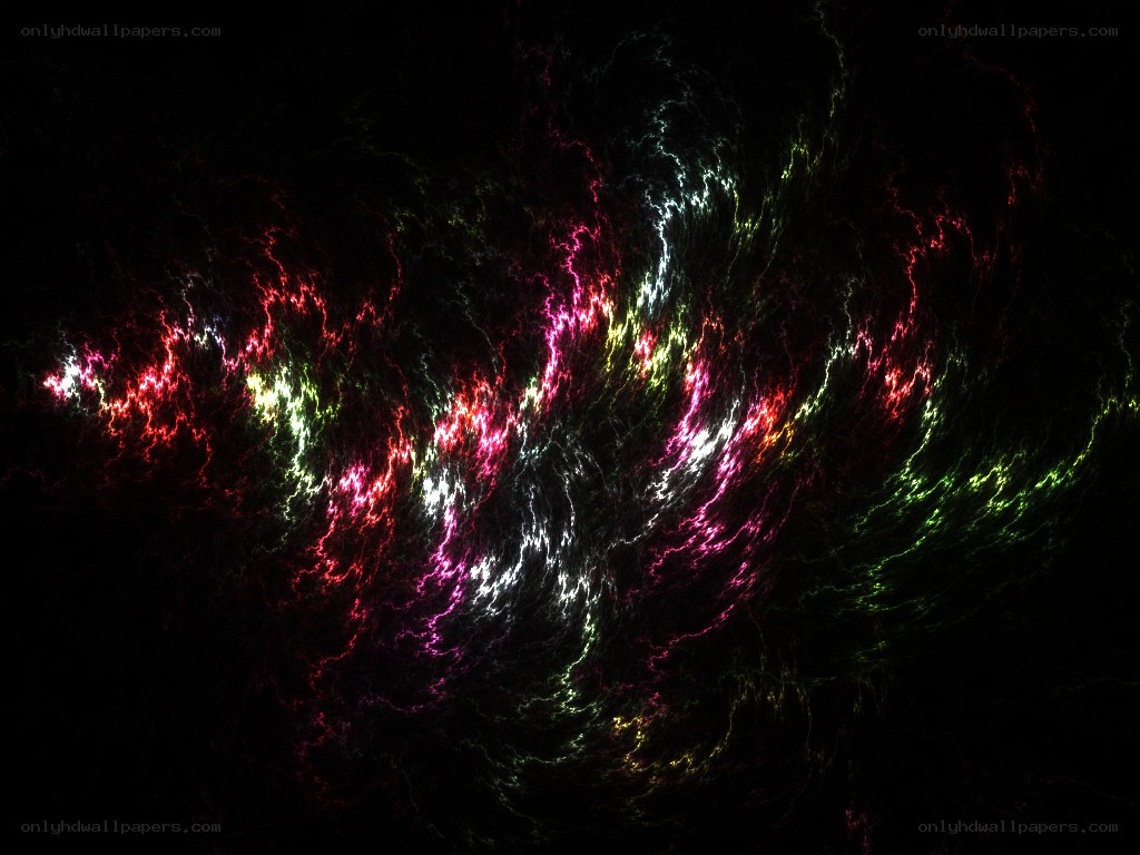 colorful fractal light patterns