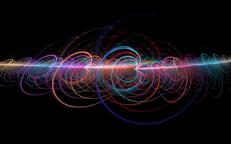 colorful fractal light patterns