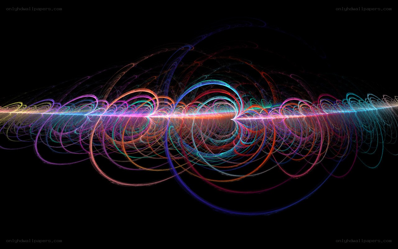 colorful fractal light patterns