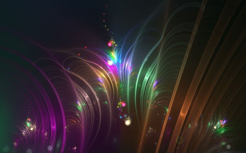 Colorful fractal light waves