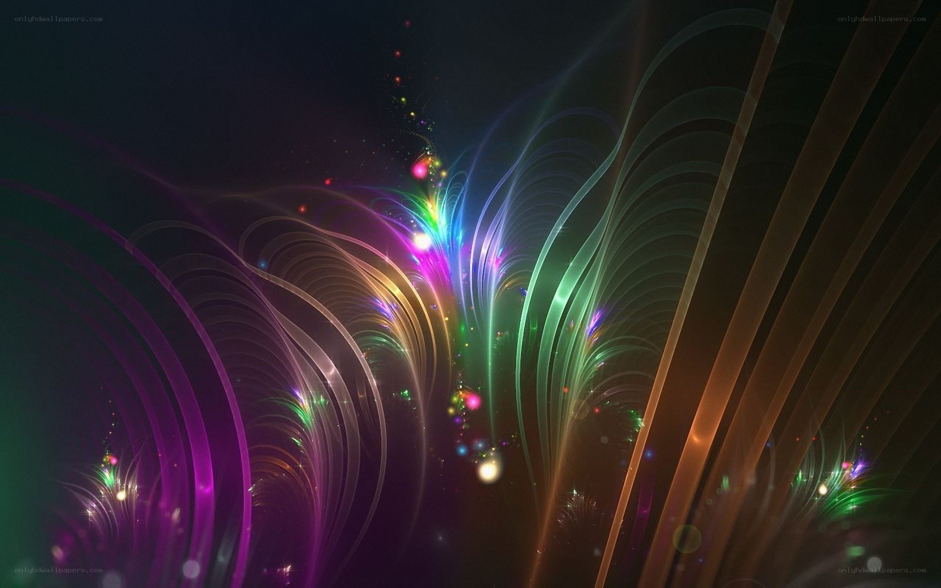 Colorful fractal light waves