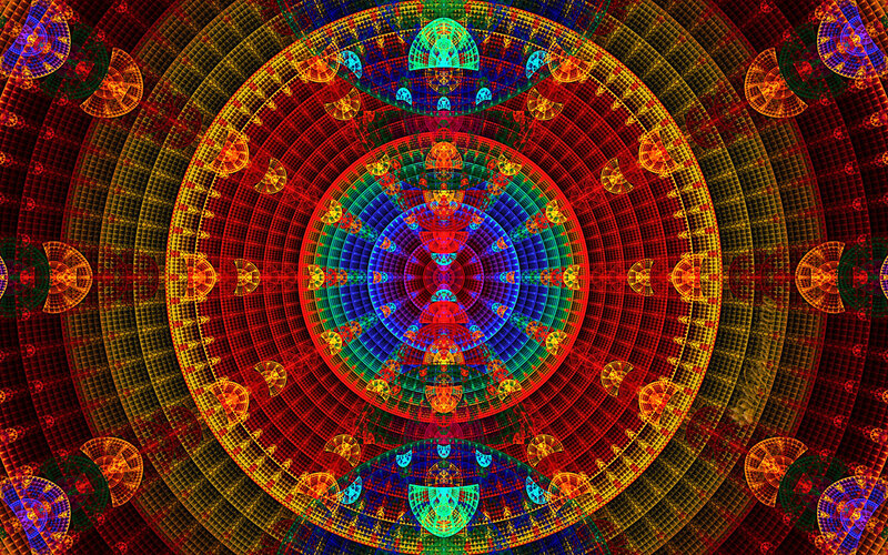 Colorful fractal mandala