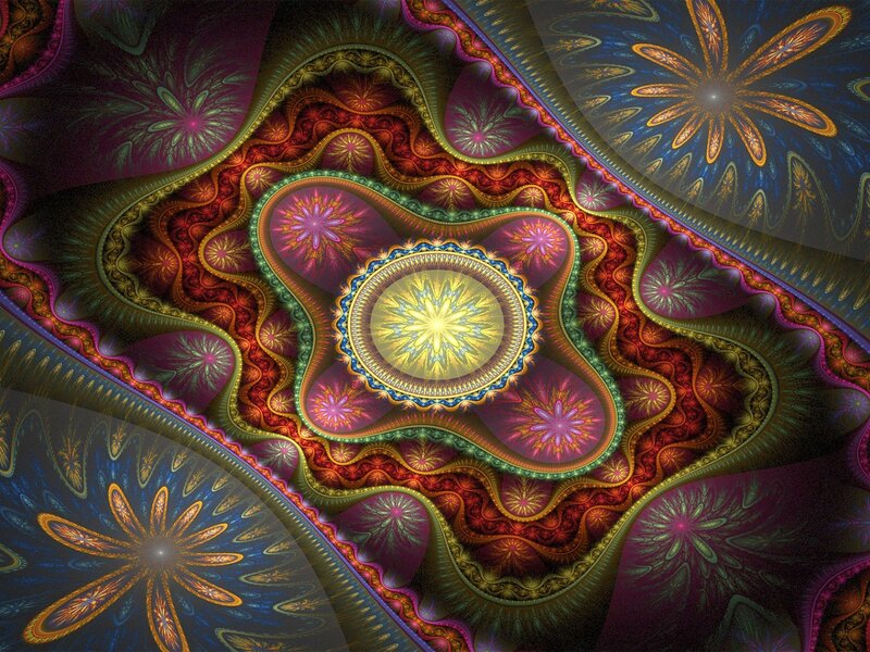 Colorful fractal mandala