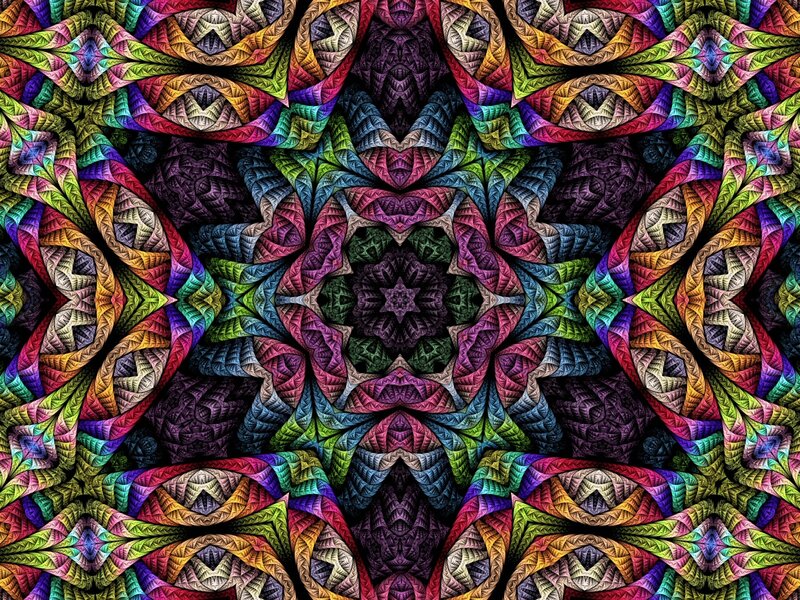 Colorful fractal mandala