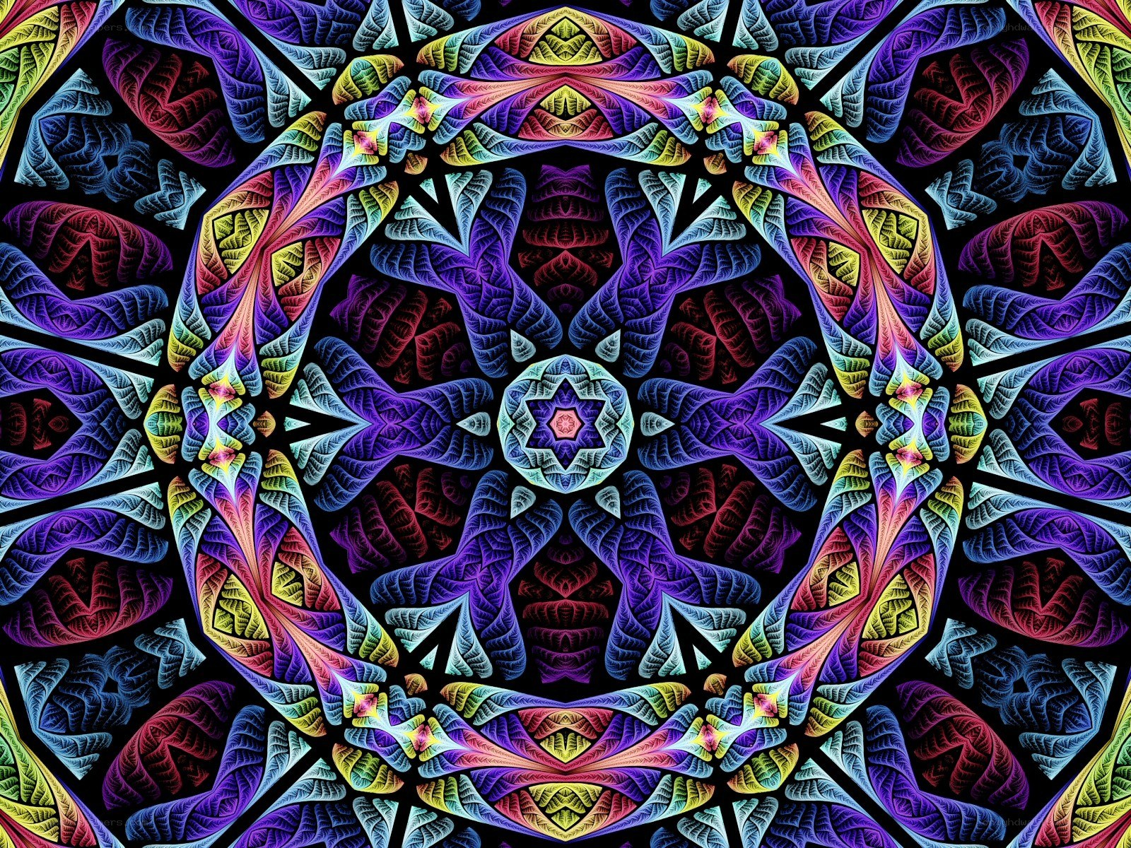 Colorful fractal mandala