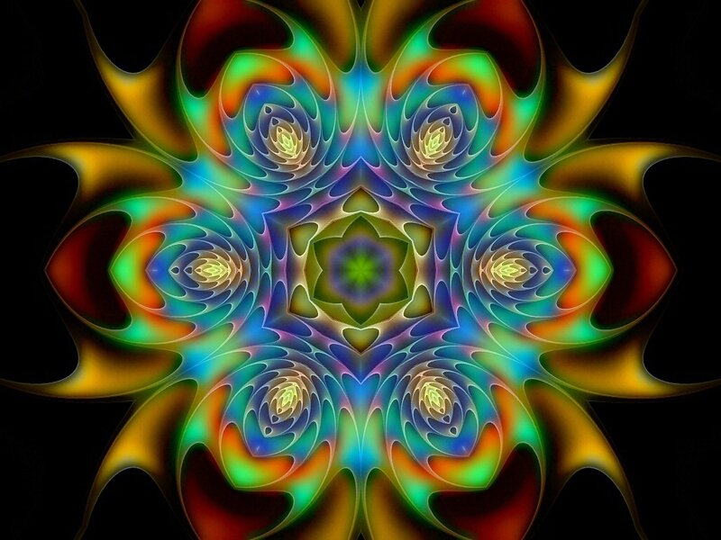 Colorful fractal mandala