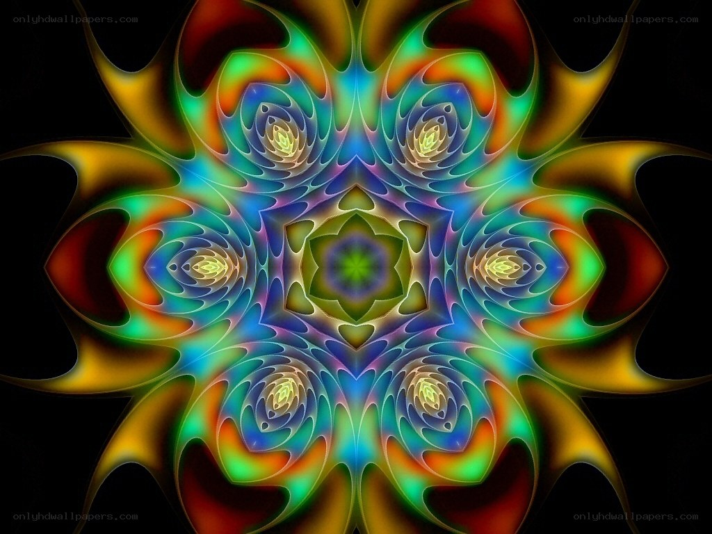 Colorful fractal mandala