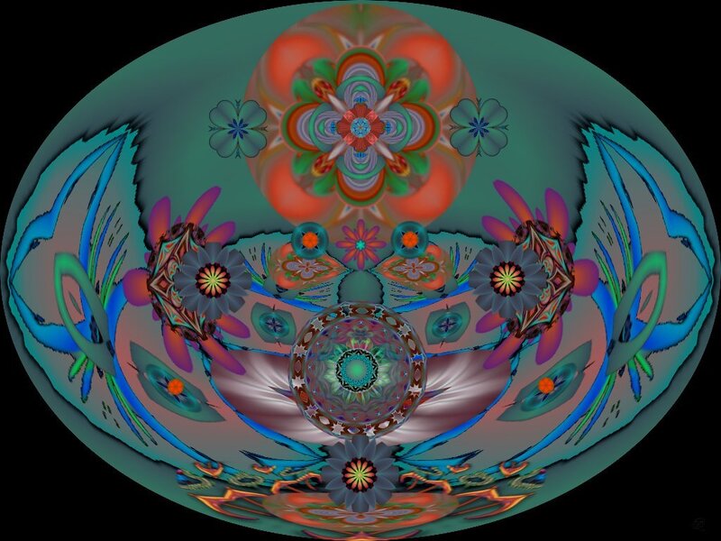 Colorful fractal mandala