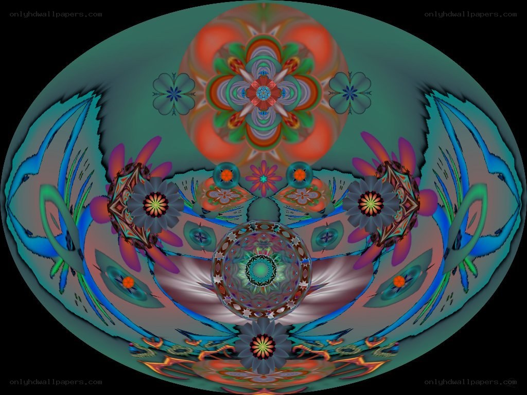 Colorful fractal mandala
