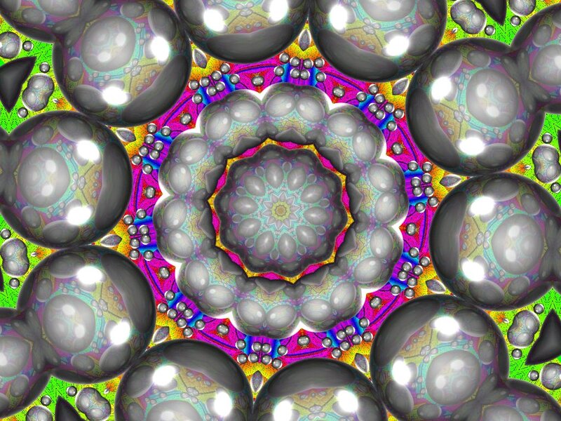 Colorful Fractal Mandala — Purple, Hypnotic, Digital Art