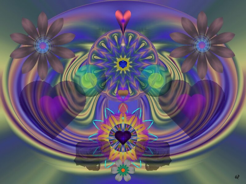 Colorful Fractal Mandala — Purple, Hypnotic