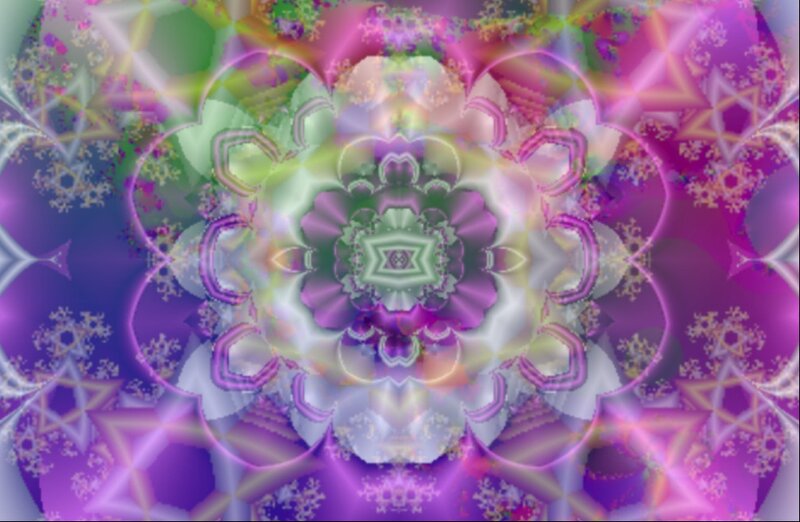 Colorful Fractal Mandala — Purple