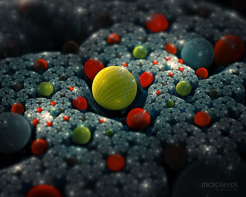 Colorful fractal micro landscape