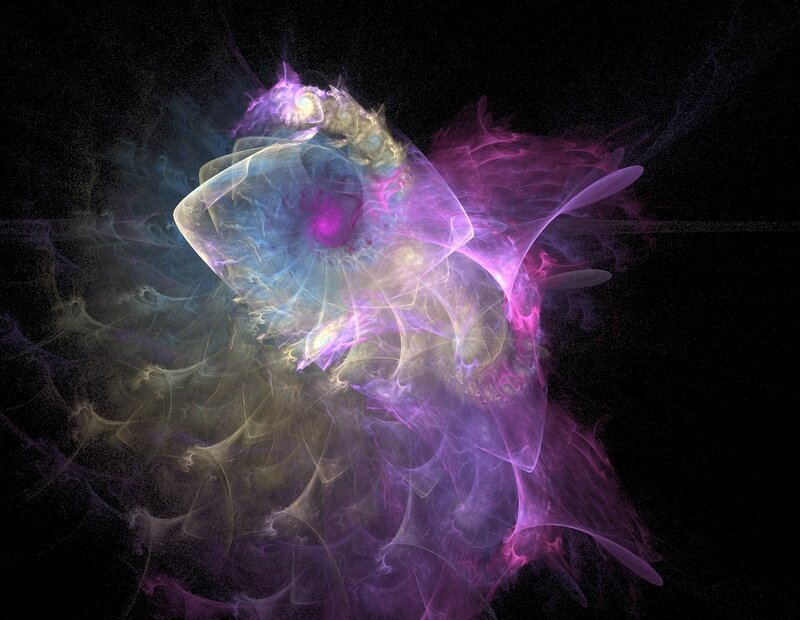 Colorful Fractal Nebula — Purple