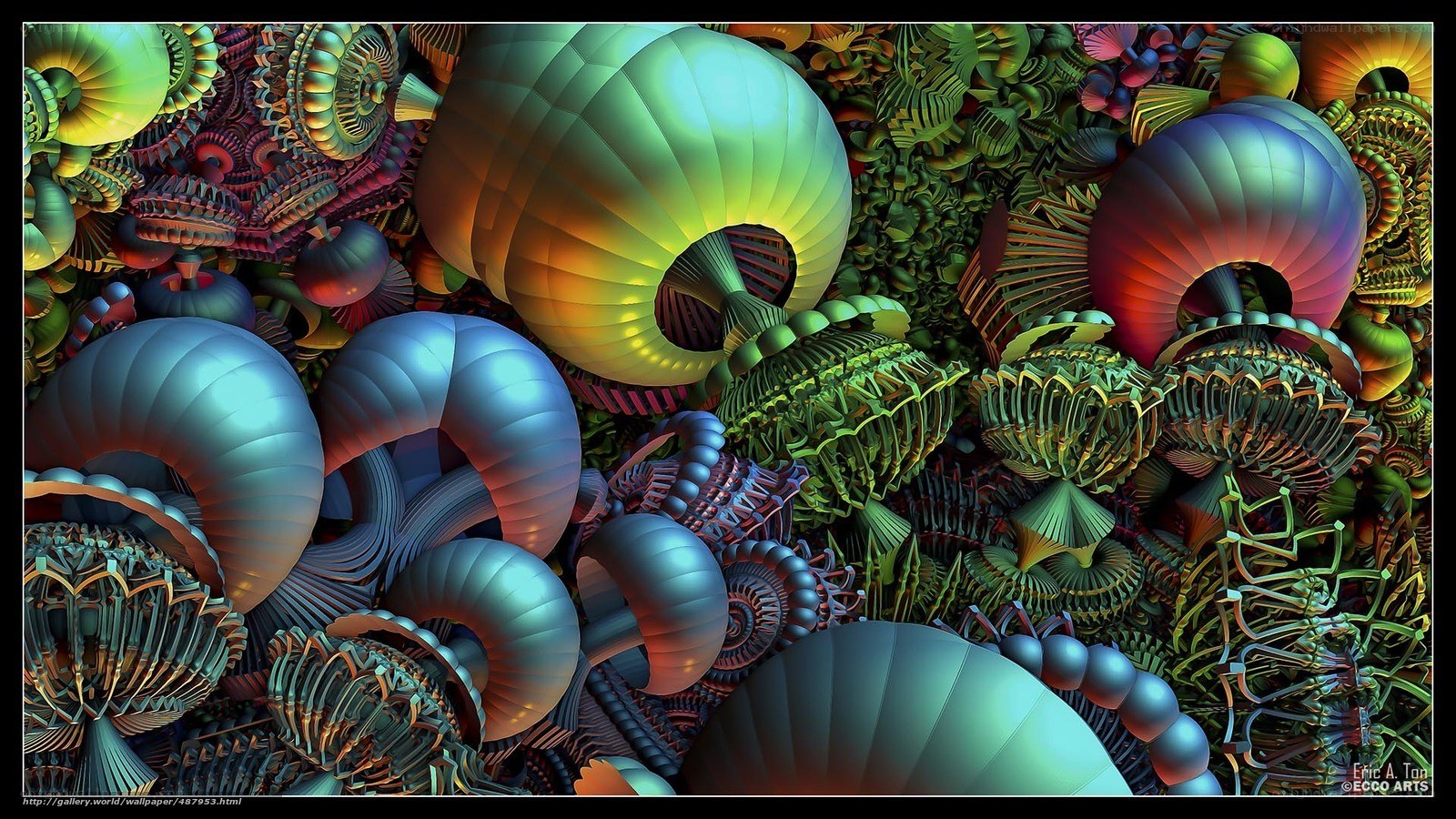 Colorful fractal organic forms