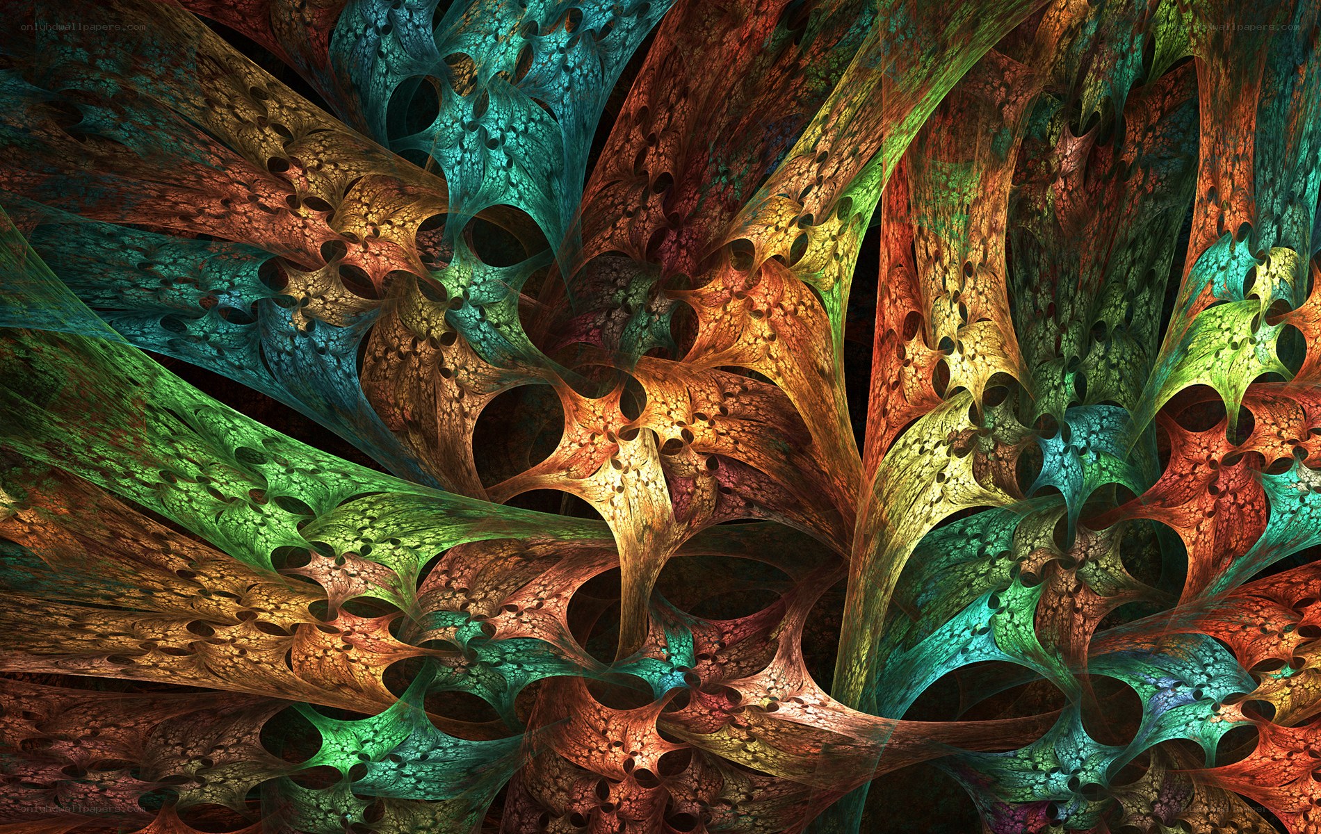 Colorful fractal organic structure