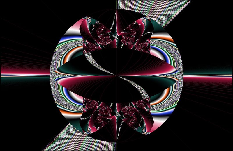 Colorful Fractal Pattern — Black, Dramatic