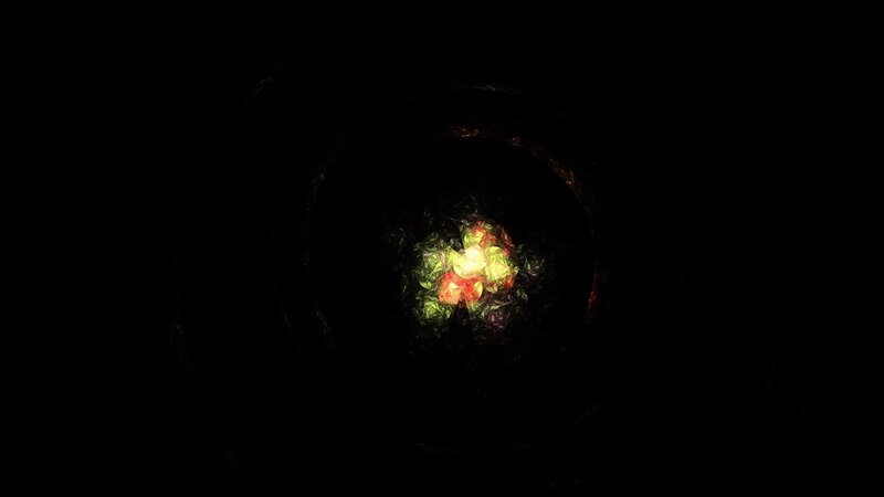 Colorful Fractal Pattern — Black, Mysterious