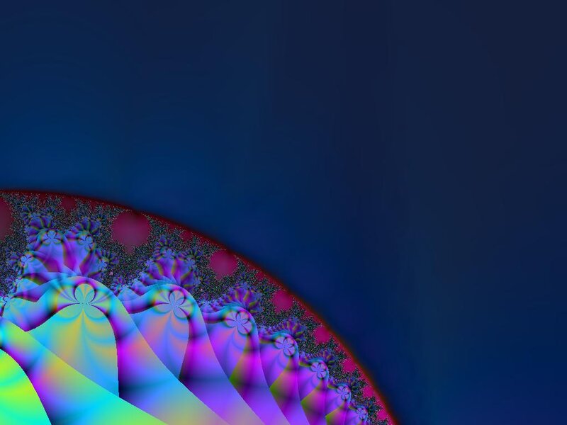 Colorful Fractal Pattern — Blue, Abstract