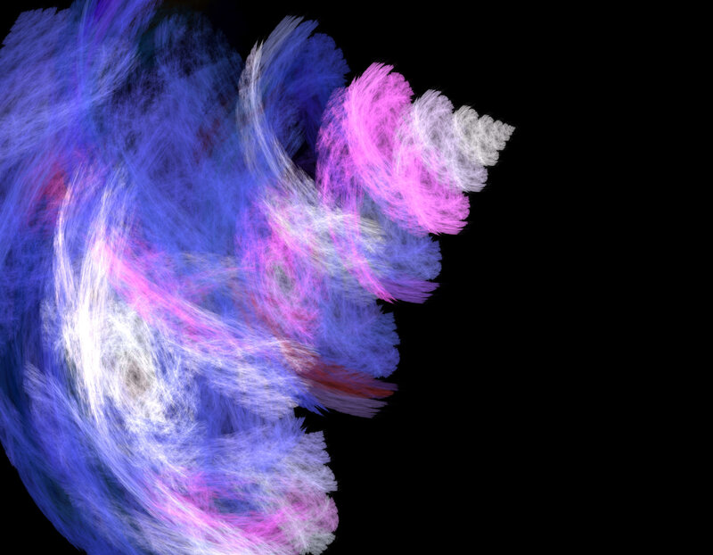 Colorful Fractal Pattern — Blue, Dynamic, Abstract, Spiral