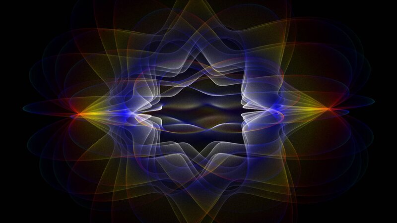 Colorful Fractal Pattern — Blue, Dynamic, Abstract