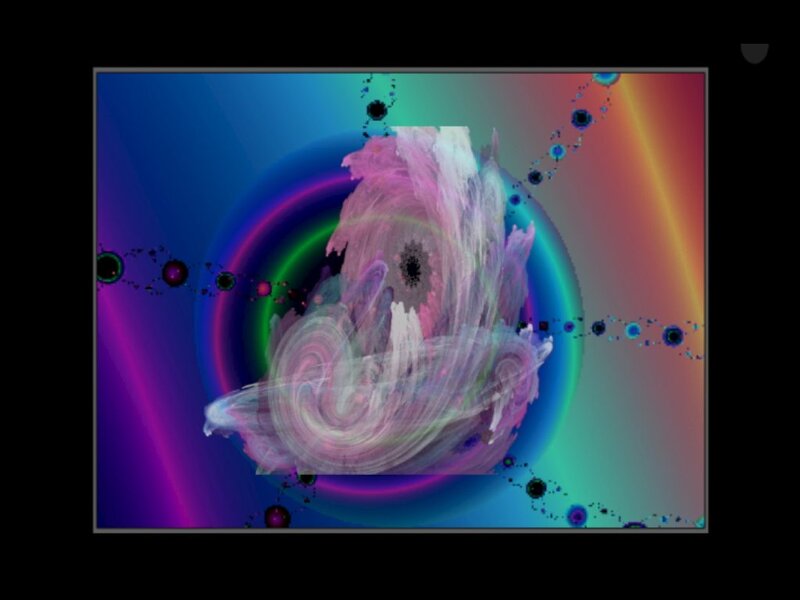 Colorful Fractal Pattern — Blue, Hypnotic, Abstract, Circles