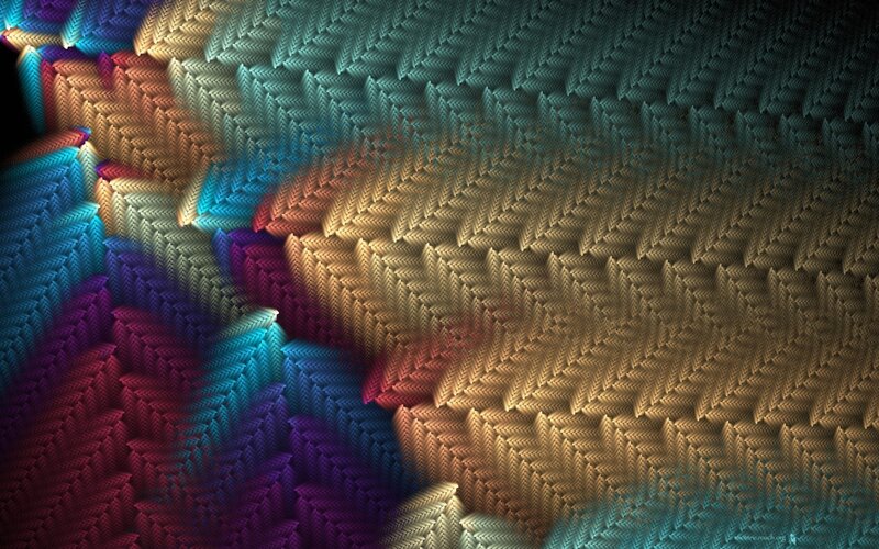Colorful Fractal Pattern — Blue, Hypnotic, Abstract, Colors
