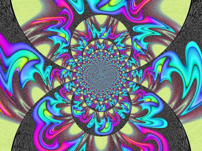 Colorful Fractal Pattern — Blue, Hypnotic, Digital Art, Spirals, Colors