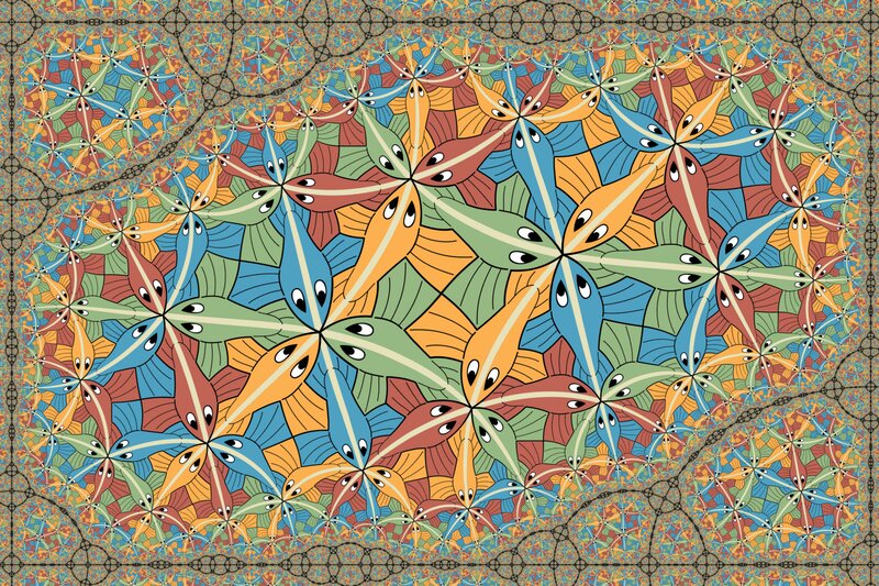 Colorful Fractal Pattern — Blue, Hypnotic, Digital Art, Stars