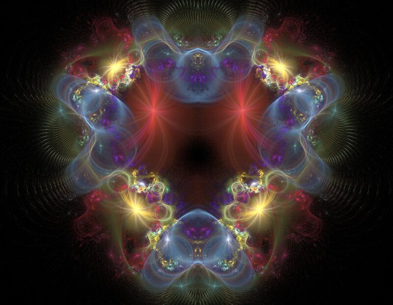 Colorful Fractal Pattern — Blue, Vibrant