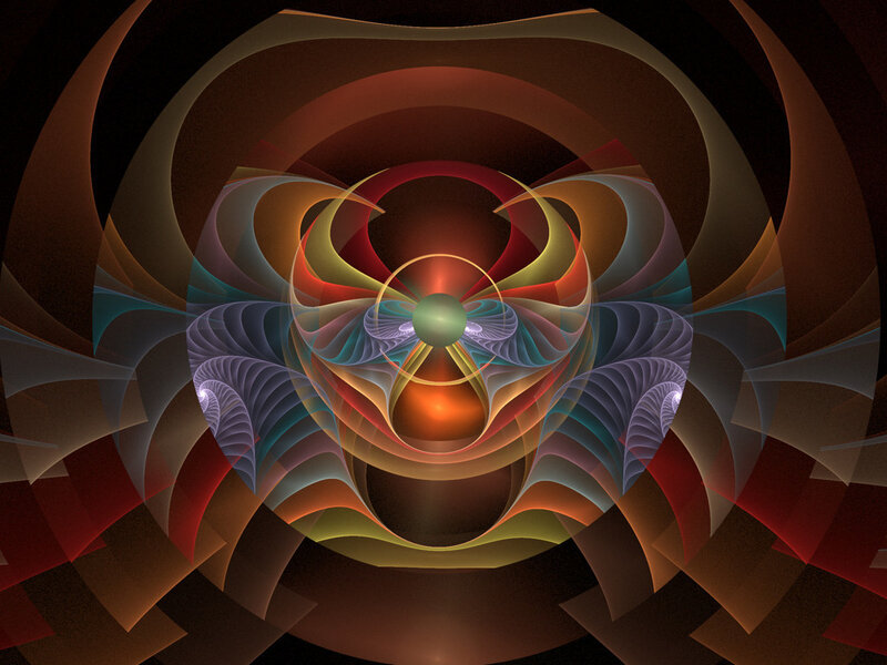 Colorful Fractal Pattern — Brown